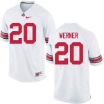 NCAA Ohio State Buckeyes Men's #20 Pete Werner White Nike Football College Jersey OGR8345FV